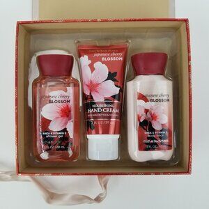 Bath & Body Works Japanese Cherry Blossom Gift Set Hand Cream, Lotion, Body Wash